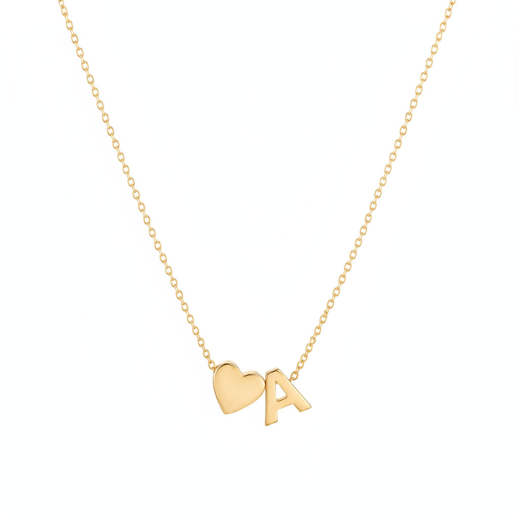 COLLANA CUORE CON INIZIALE