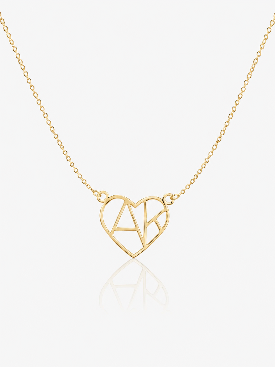 COLLANA CON CUORE E INIZIALE